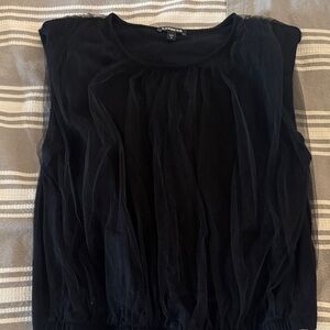 Express Black Sheer Blouse